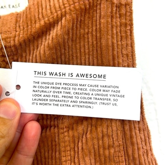 American Eagle - NWT Pink Corduroy Adjustable Straps With Pockets Overalls XS - Picture 11 of 14